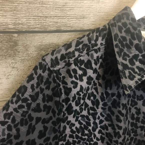 Vintage Erika Studio Cheetah Print Button Up Shirt Jacket Size Medium - Picture 6 of 14